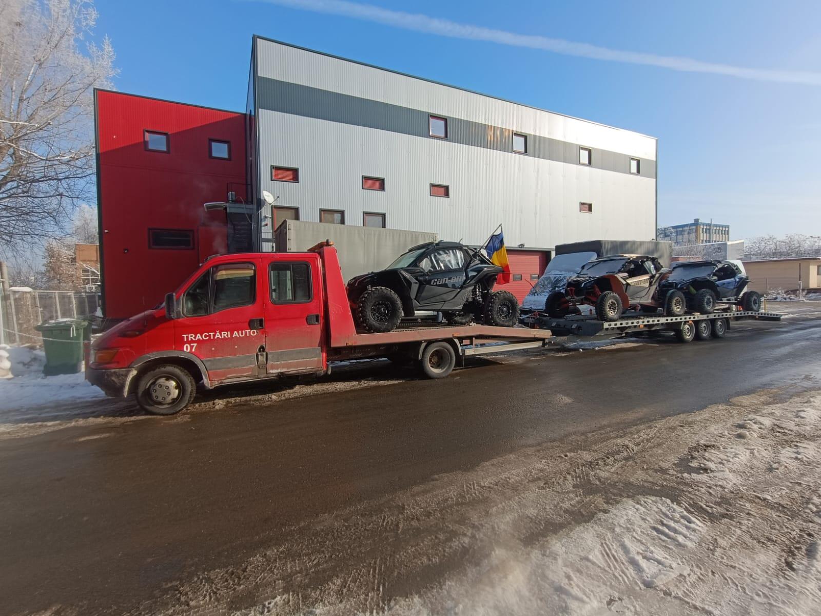Transport ATV Can-Am iarna pe platforma CTI AutoLine Buzău