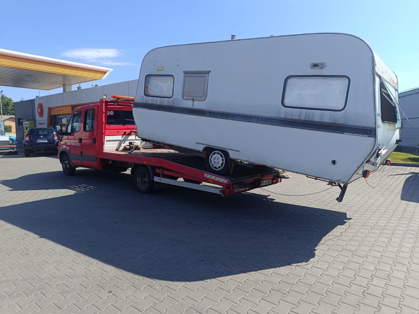 Transport rulotă pe platformă CTI AutoLine